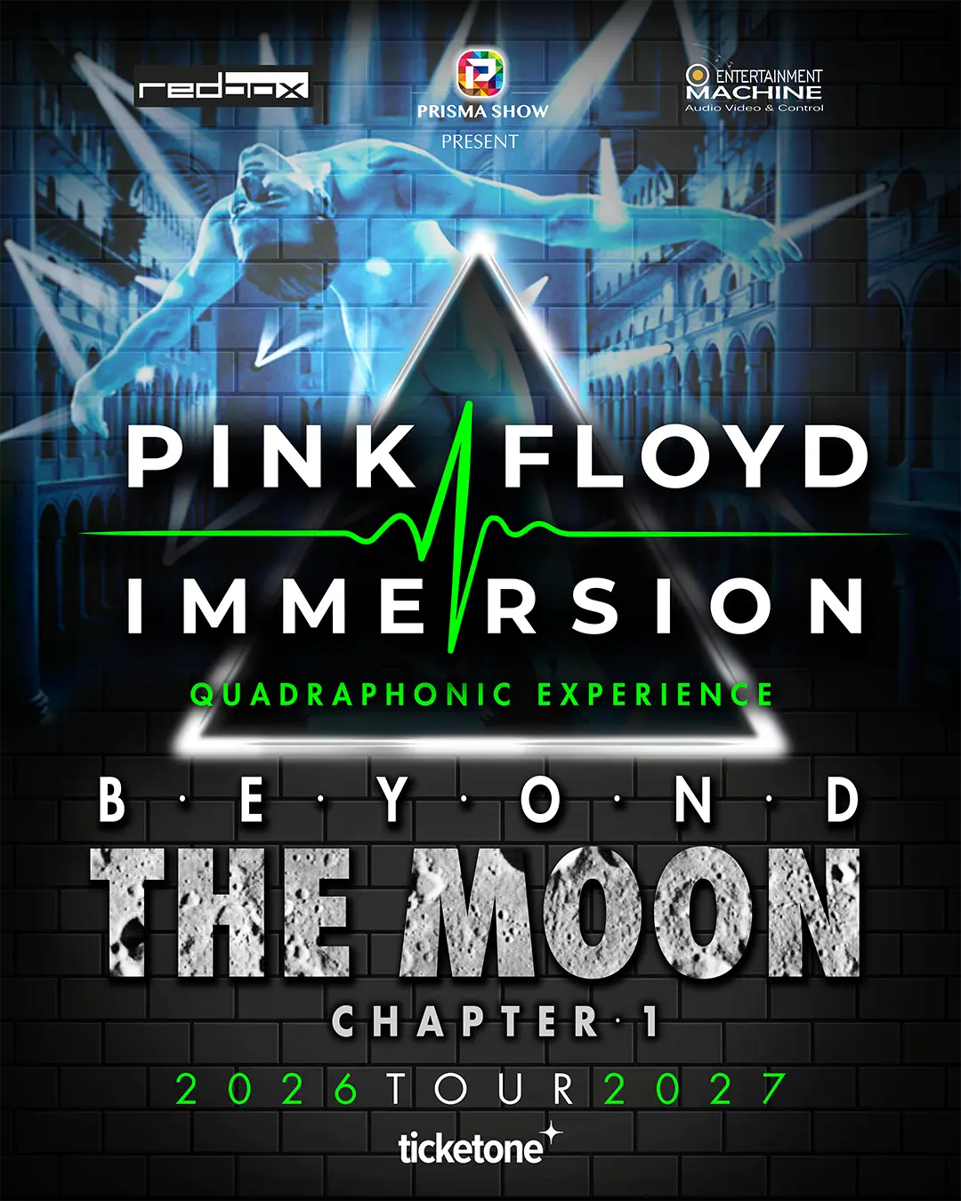 Pink Floyd Immersion tribute concert with immersive lights and projections